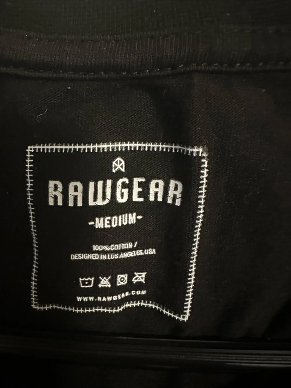 RAWGEAR Black Graphic Muscle Tank with Orange Accent Size M